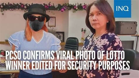 lotto issue|PCSO confirms viral photo of lotto winner edited for security.